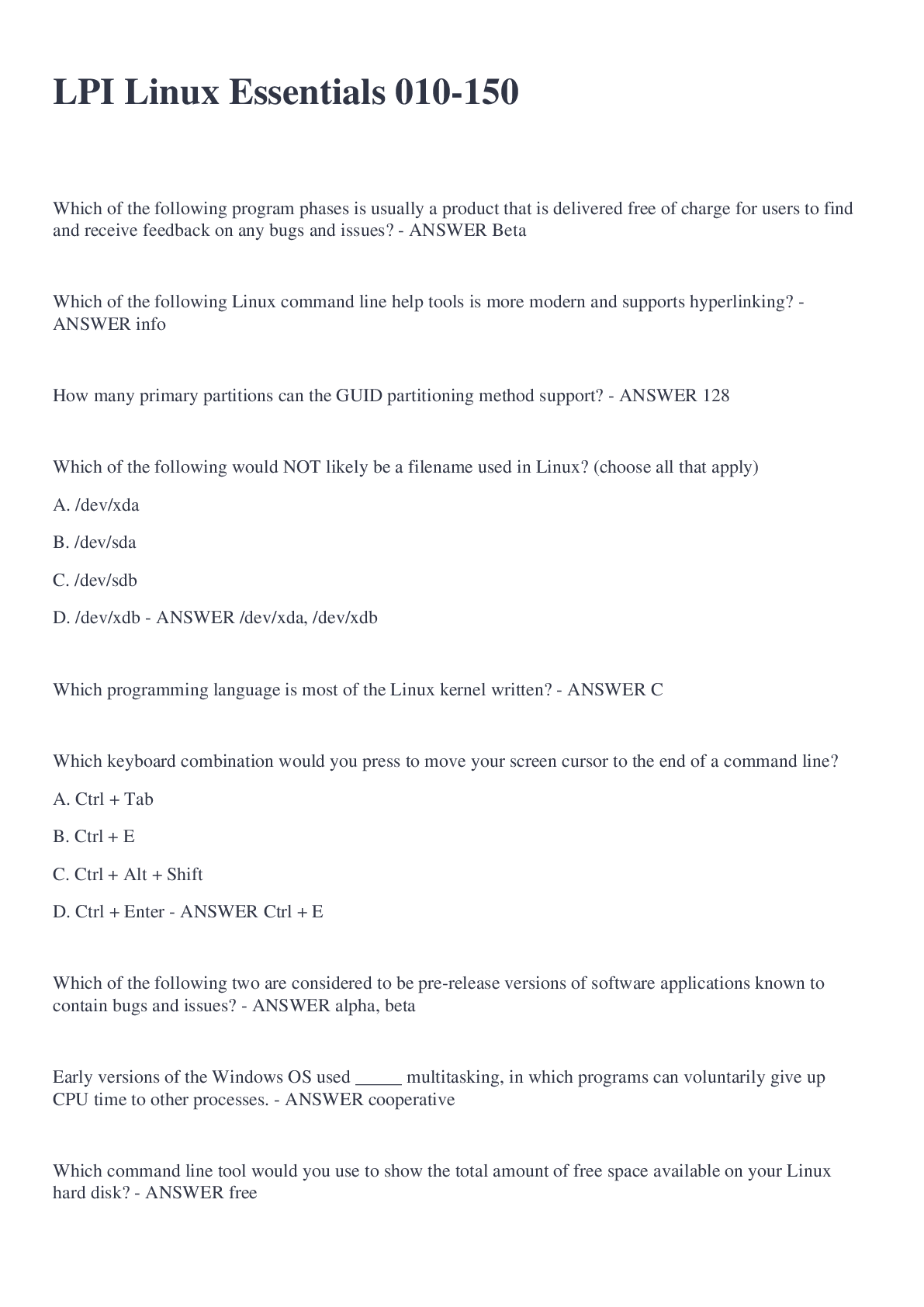 Preview image for LPI Linux Essentials 010-150